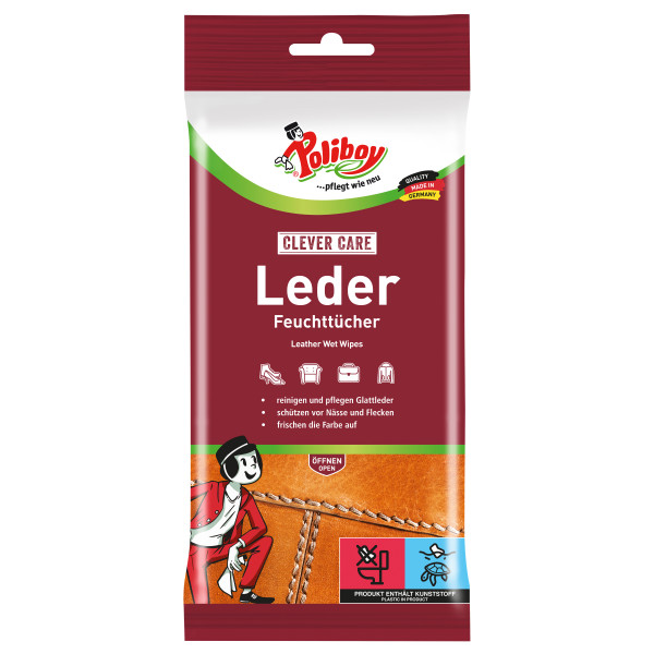 Poliboy Leder Pflege Feuchttücher