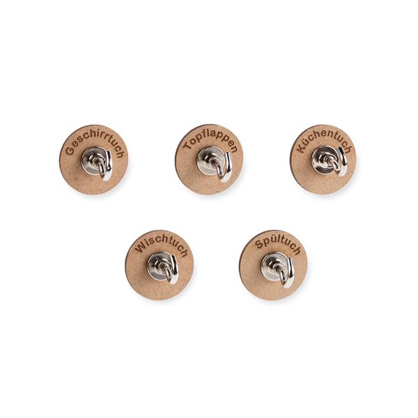 MAGhaken-Tücher-PIN Set 5-teilig